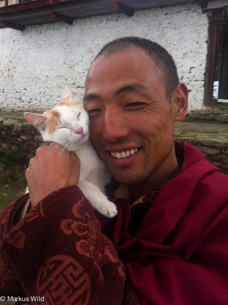 Lama Namgay Tenzing, the head teacher for 25 young monks studying at the Monastery
